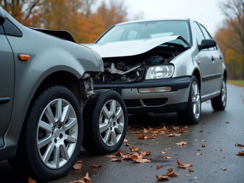 Car accident scene — los angeles rideshare accident lawyer