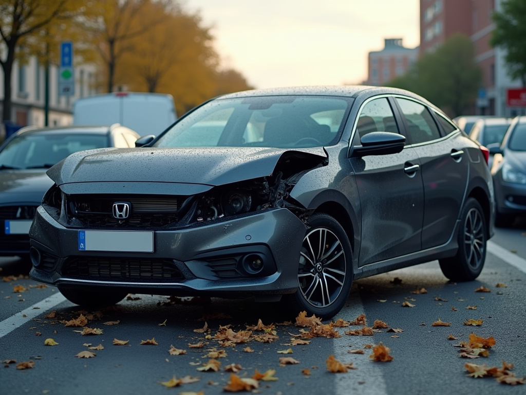 Car crash scene — los angeles distracted driving accident lawyer