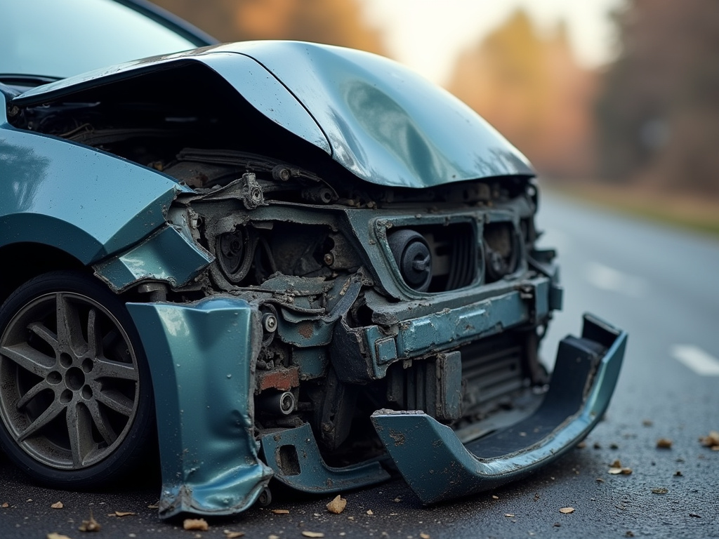 Car crash wreckage — accident lawyer phoenix