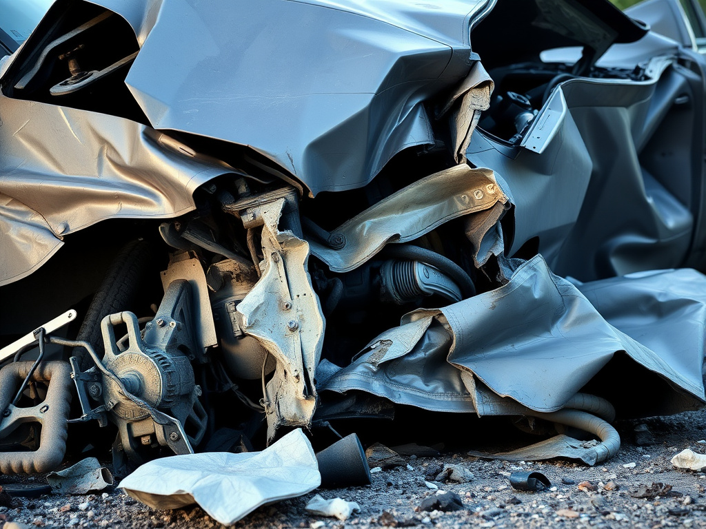 Car crash wreckage — accident lawyer phoenix