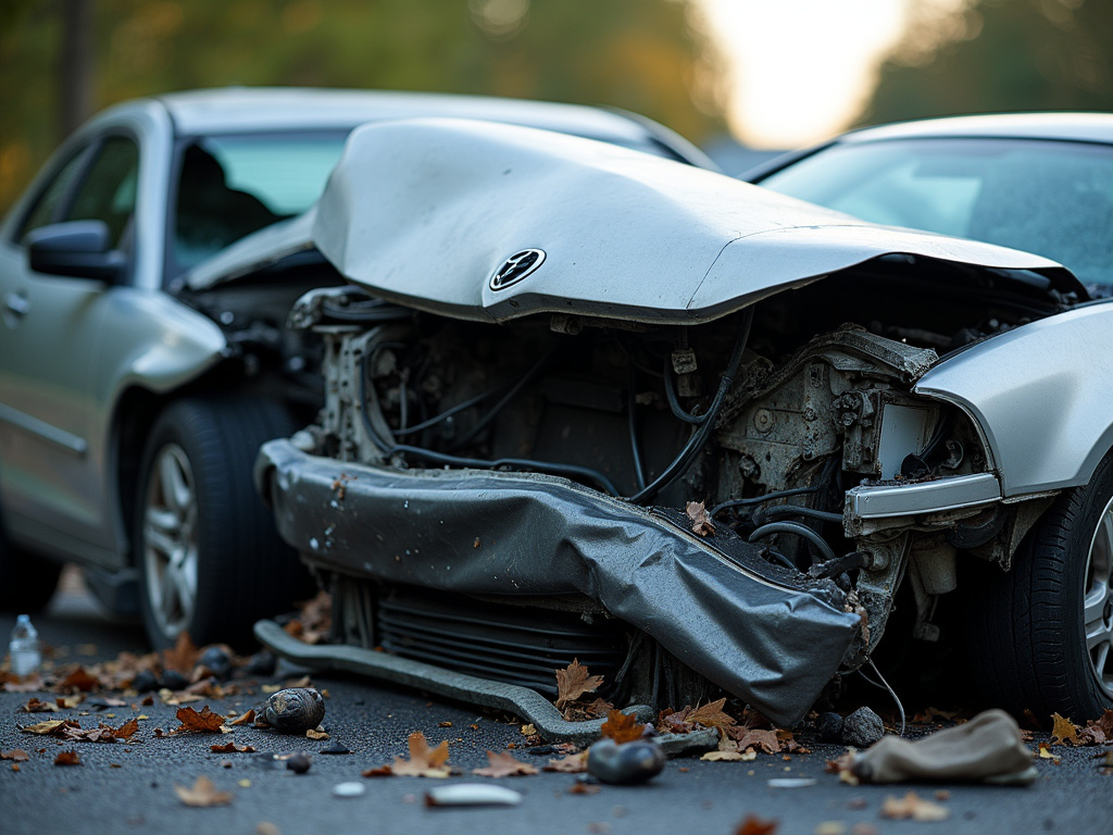 Car crash wreckage — los angeles car accident lawyer