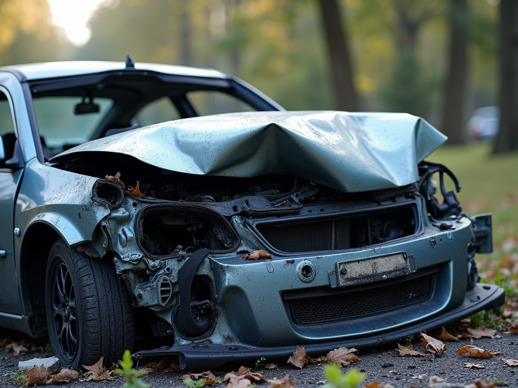 Car crash wreckage — los angeles car accident lawyer