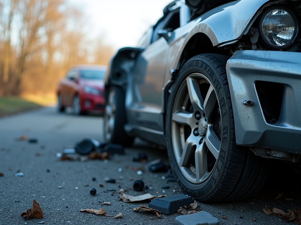Car crash wreckage — los angeles distracted driving accident lawyer