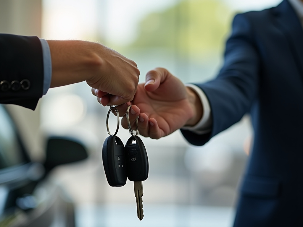 Car keys handoff — title loans Baylor University