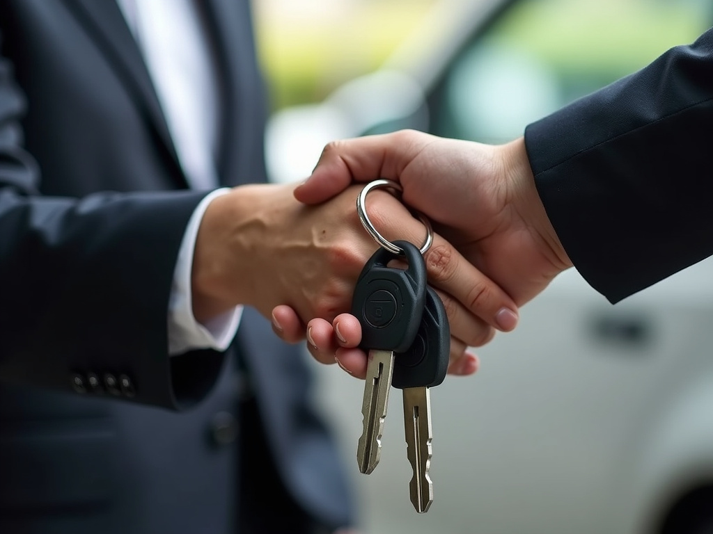 Car keys handoff — title loans Baylor University