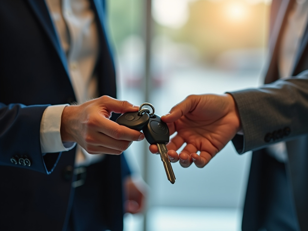 Car keys handoff — title loans Baylor University