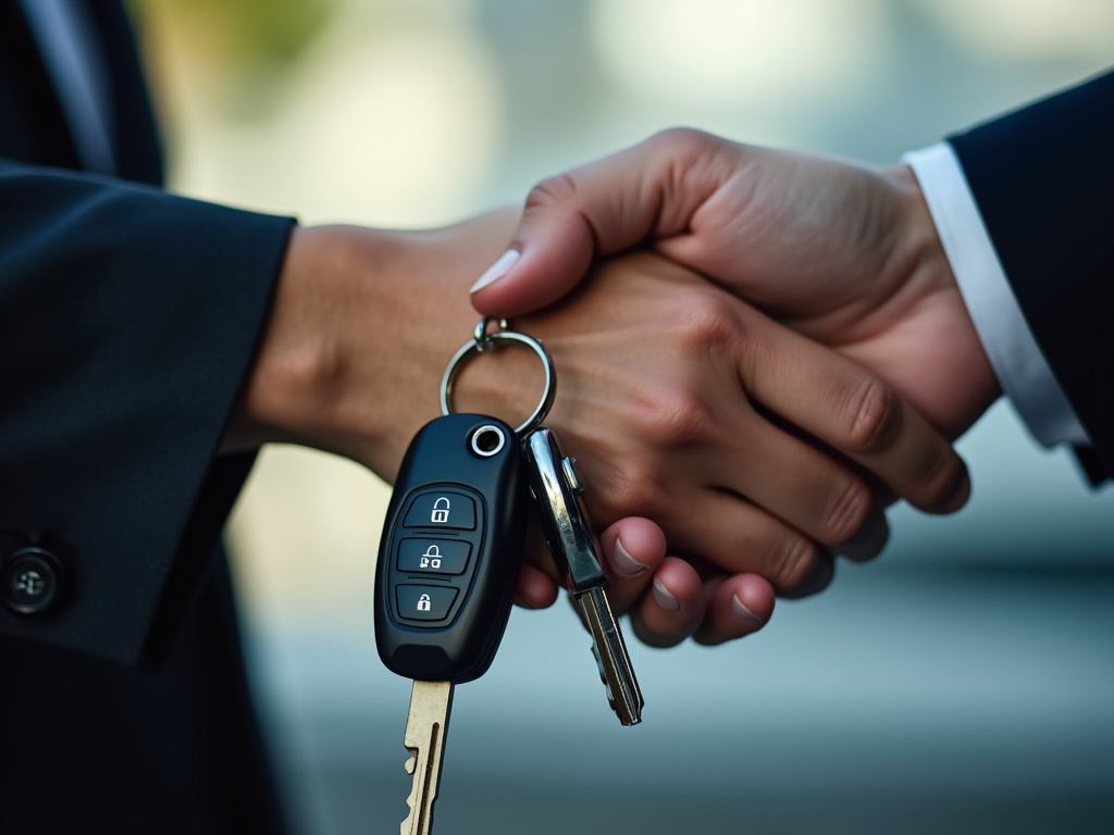 Car keys handoff — title loans Baylor University