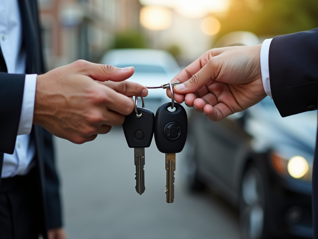 Car keys handoff — title loans Baylor University