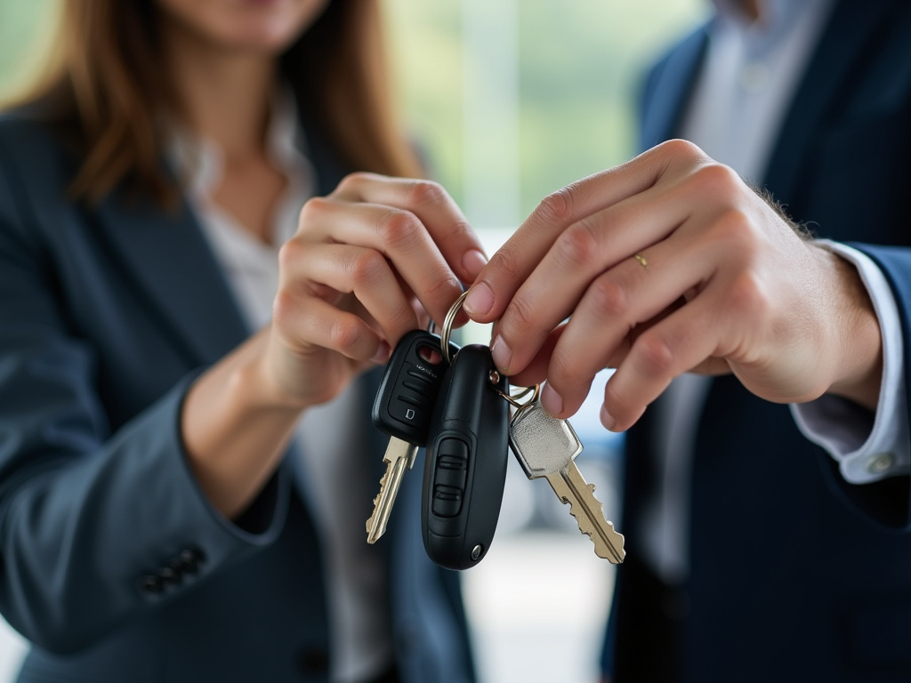 Car keys handoff — title loans Baylor University