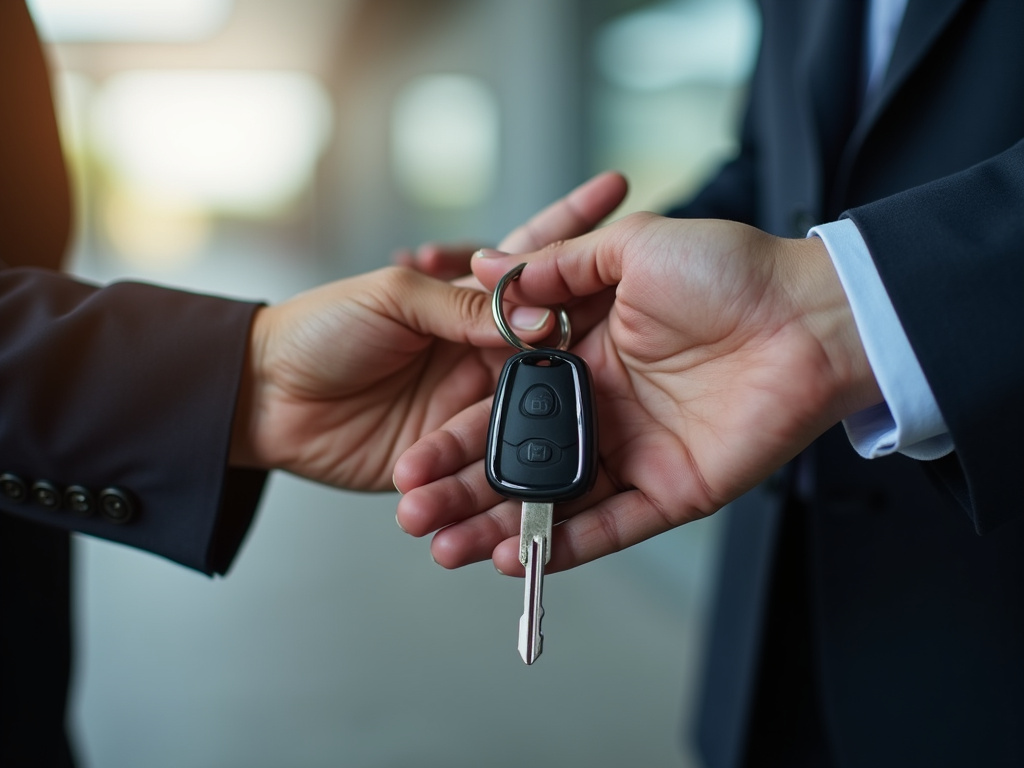 Car keys handoff — title loans Bellmead