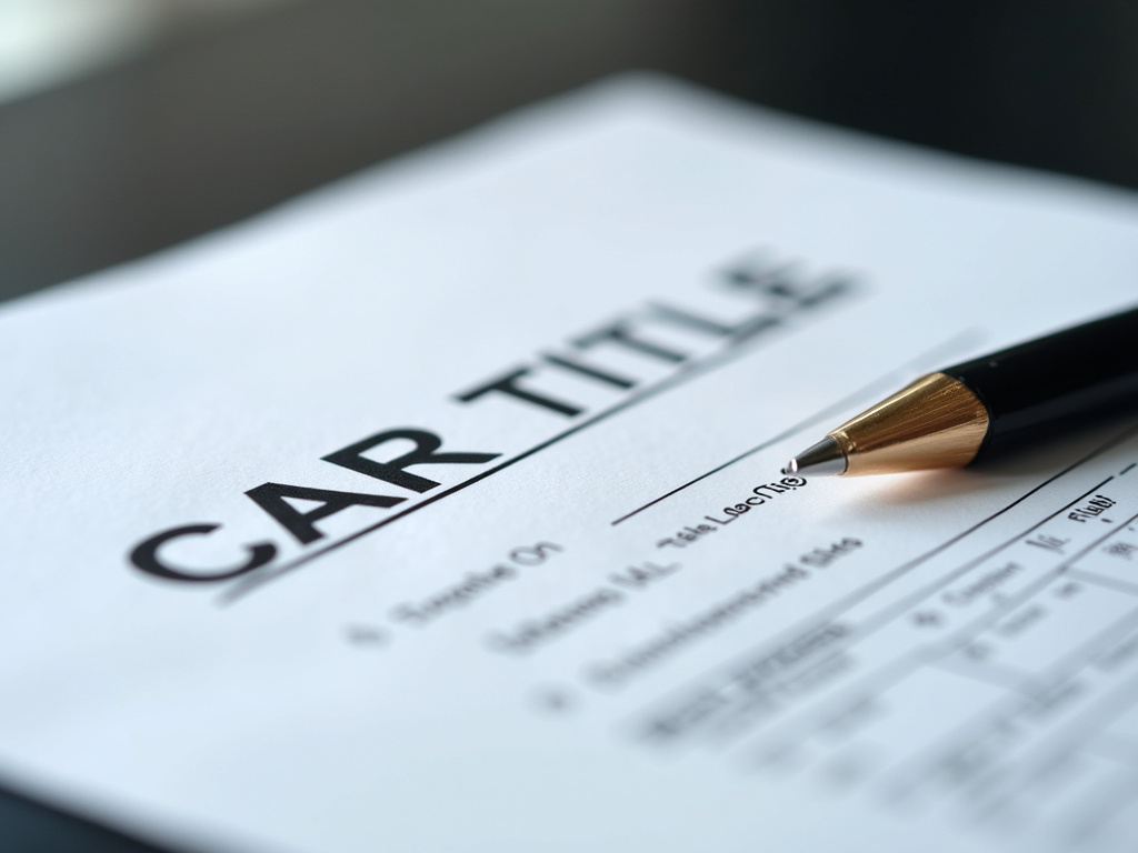 Car title document — car title loans Waco