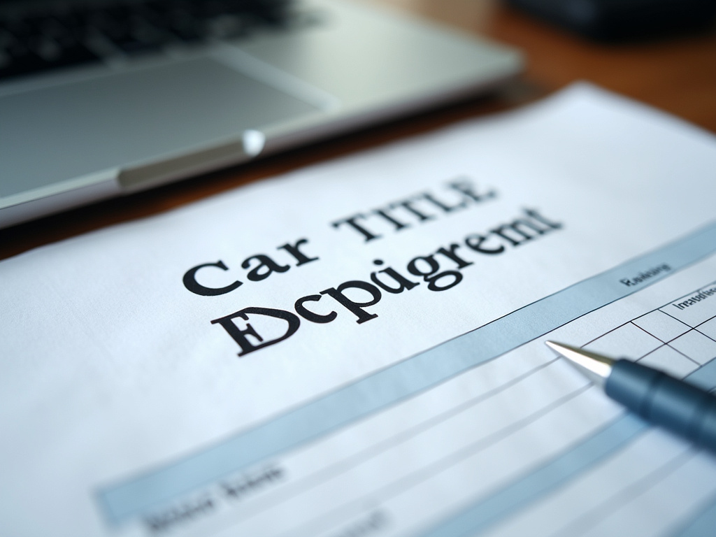 Car title document — car title loans Waco