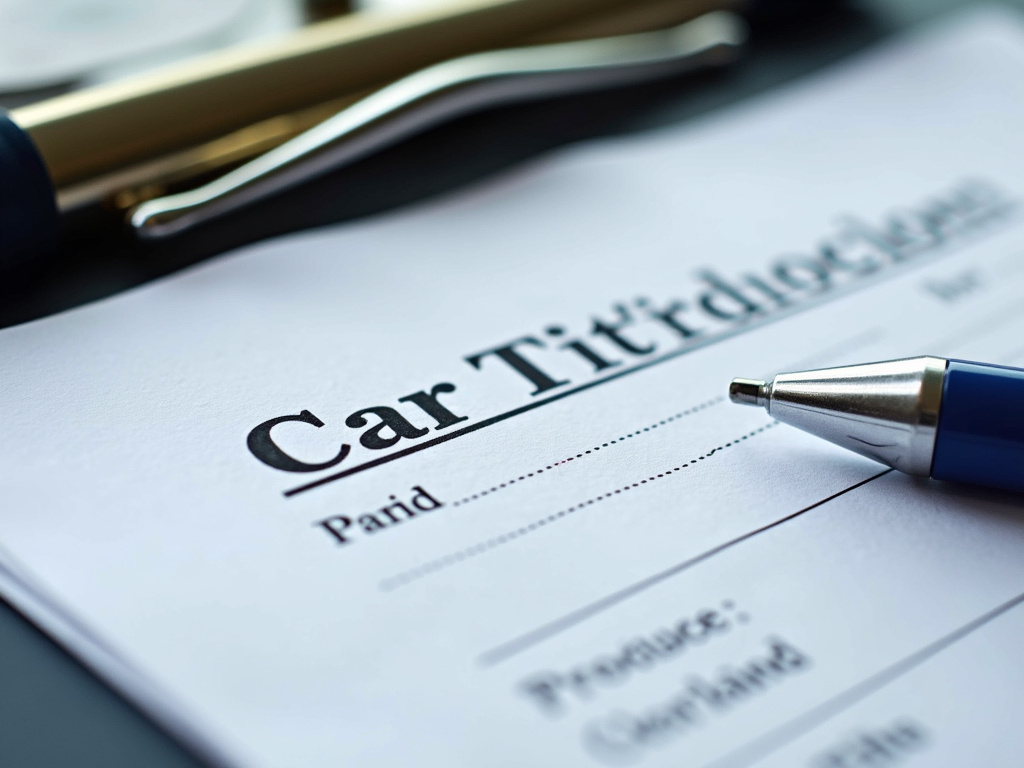 Car title document — car title loans Waco