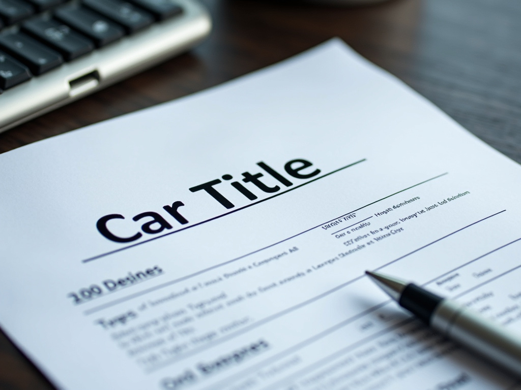 Car title document — car title loans Waco