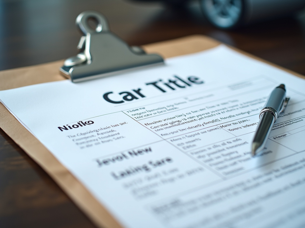 Car title document — car title loans Waco