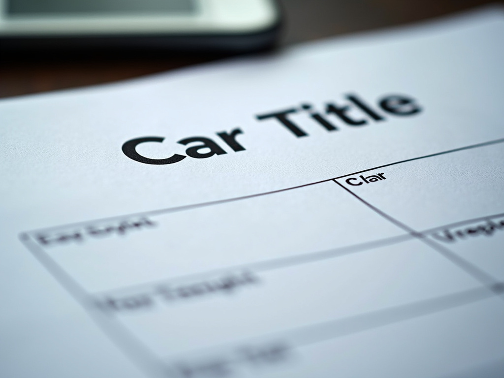 Car title document — motorcycle title loans Waco