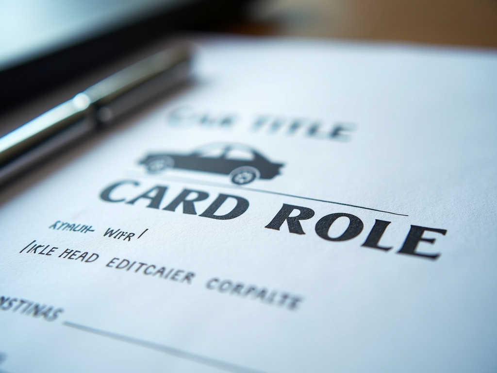 Car title document — motorcycle title loans Waco