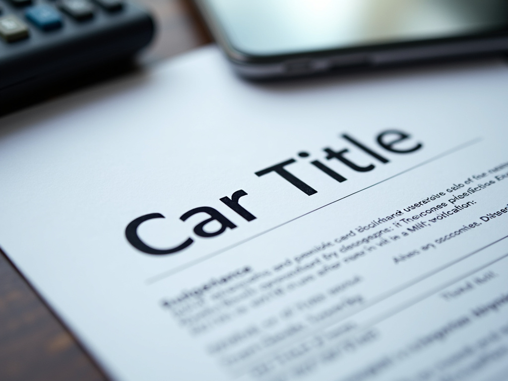 Car title document — motorcycle title loans Waco