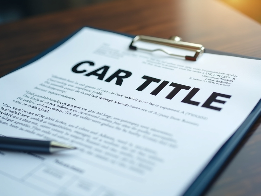 Car title document — motorcycle title loans Waco