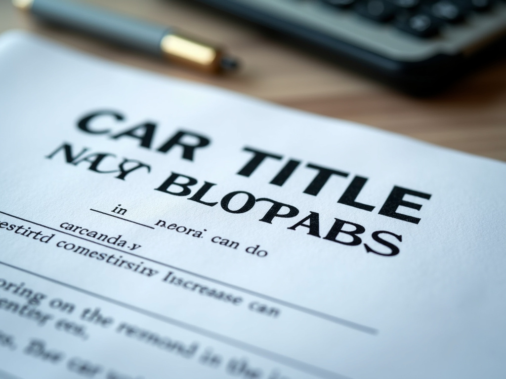 Car title document — motorcycle title loans Waco
