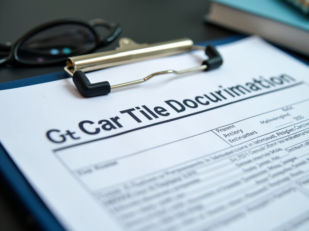Car title document — motorcycle title loans Waco