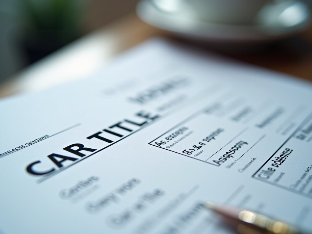 Car title document — suv title loans Waco
