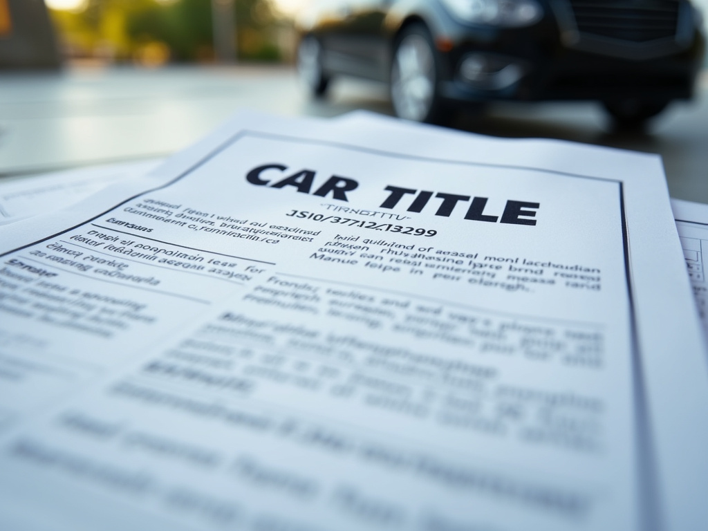 Car title document — title loans alabama