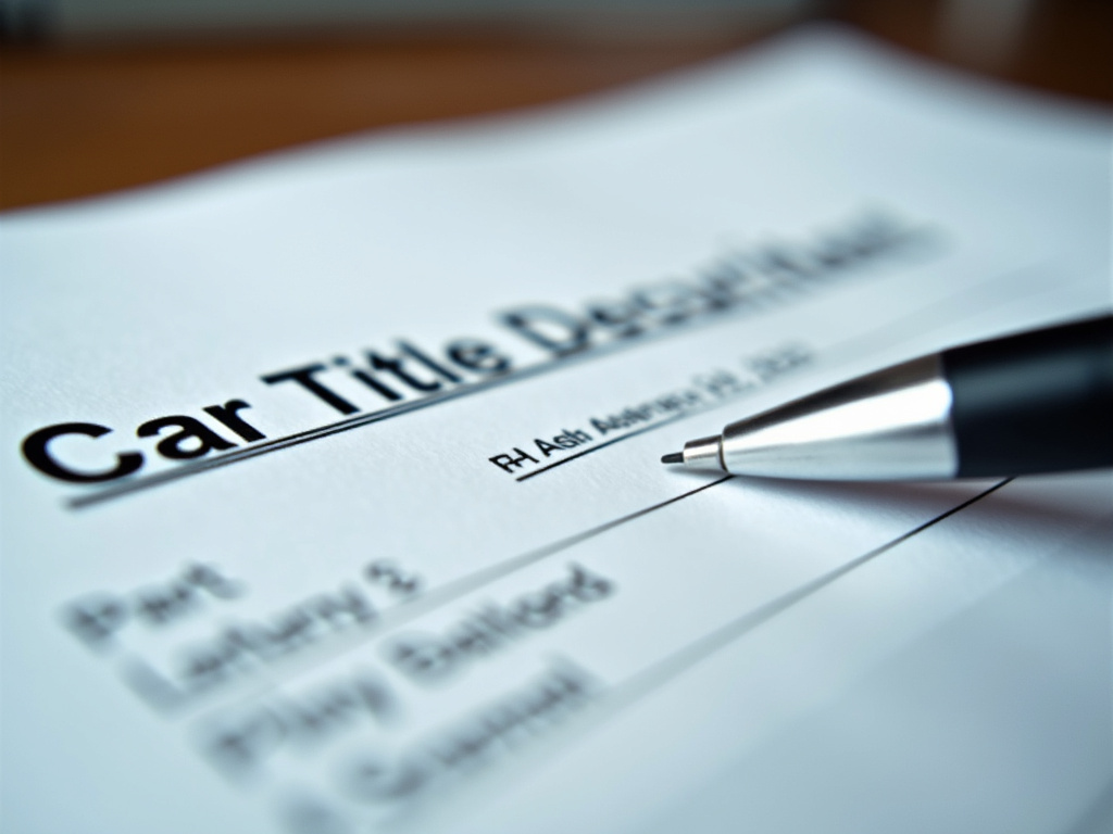 Car title document — title loans Baylor University