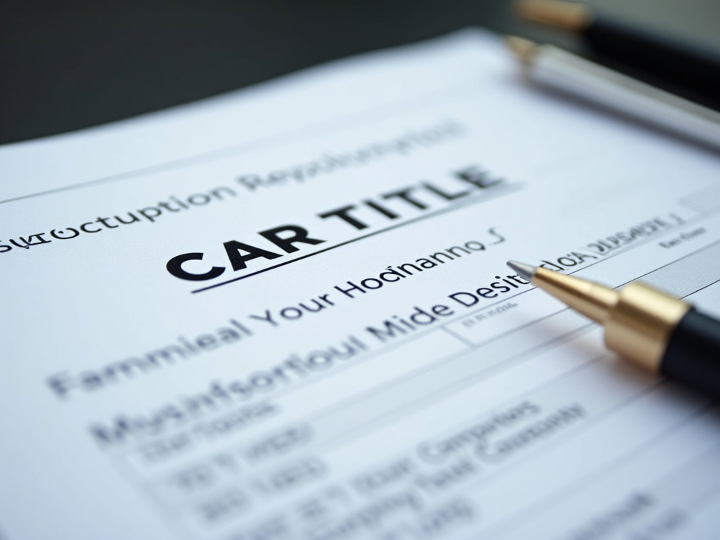 Car title document — title loans Baylor University