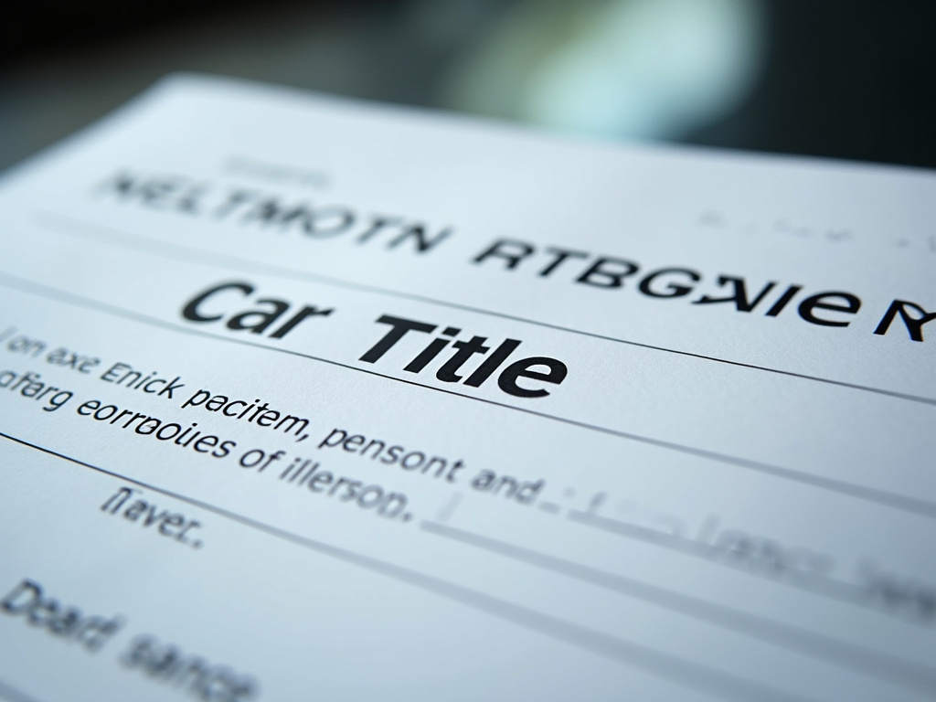 Car title document — title loans Baylor University