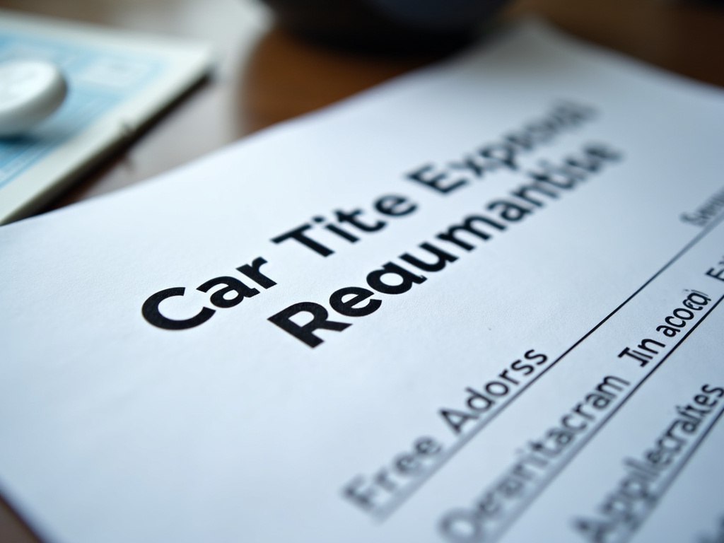 Car title document — title loans Baylor University
