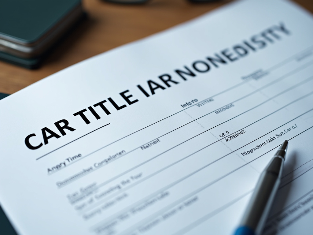 Car title document — title loans Baylor University