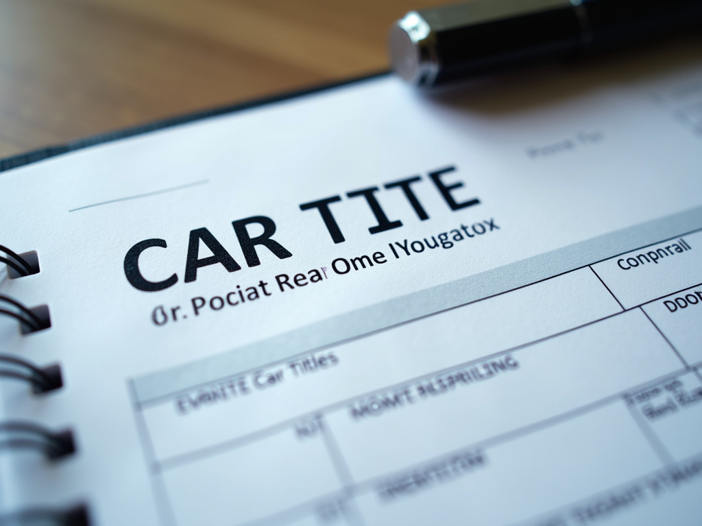 Car title document — title loans Baylor University