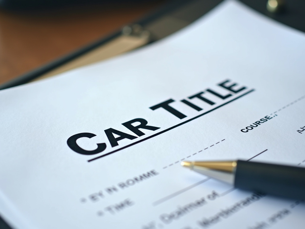 Car title document — title loans Bellmead