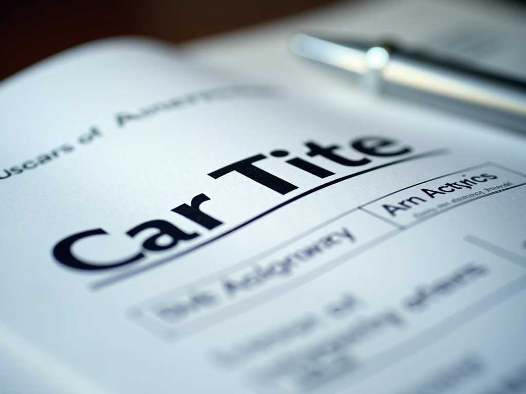 Car title document — title loans Bellmead