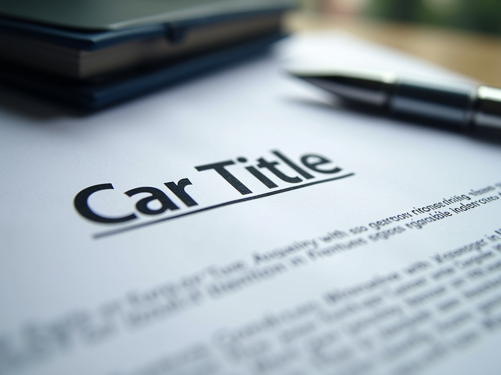Car title document — title loans Bellmead
