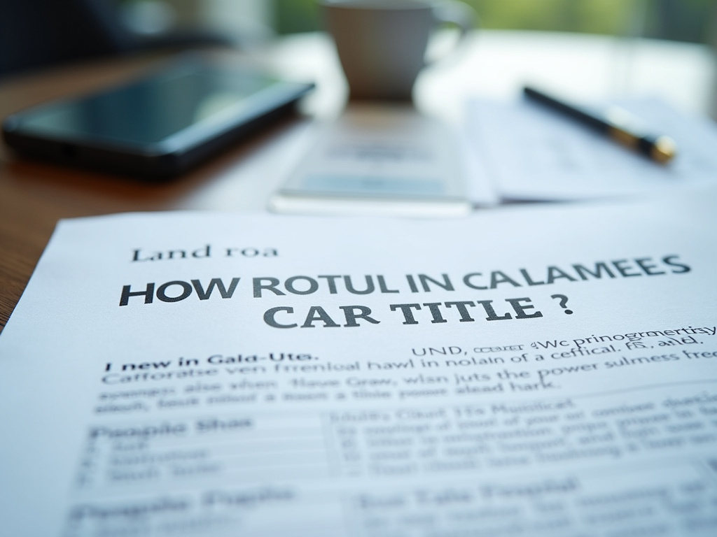 Car title document — title loans Bellmead