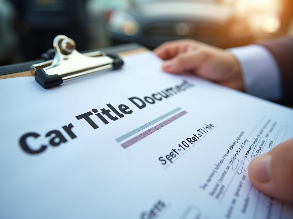 Car title document — title loans Bellmead