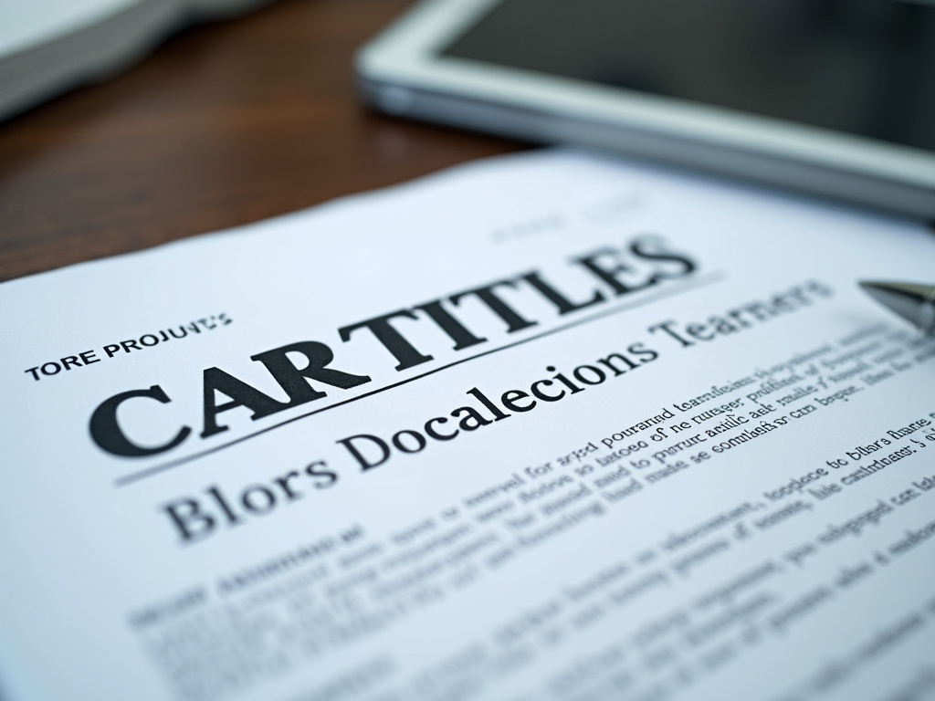 Car title document — title loans Bellmead