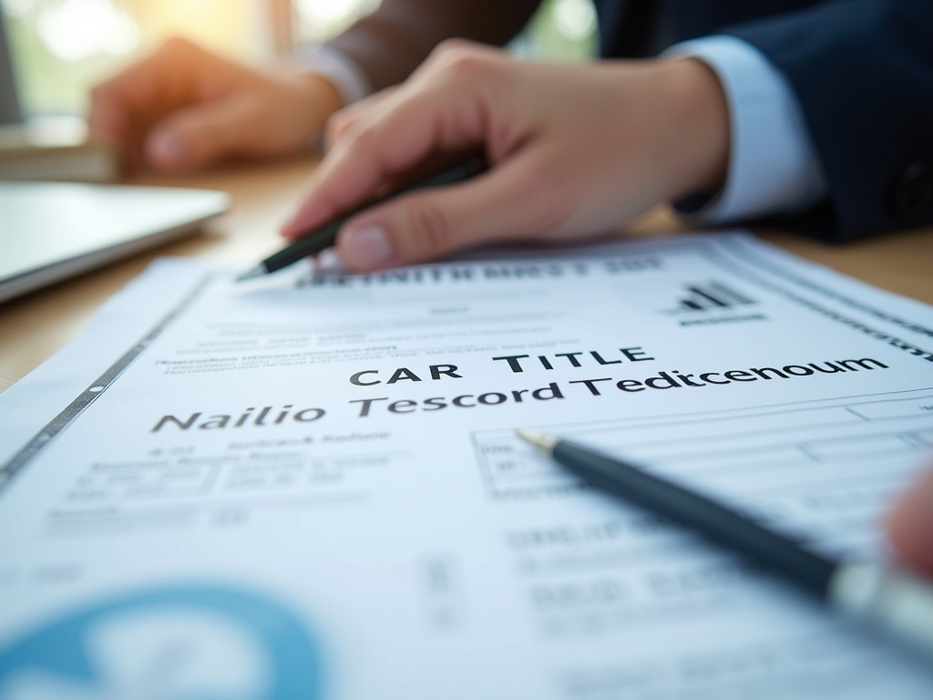 Car title document — title loans China Spring