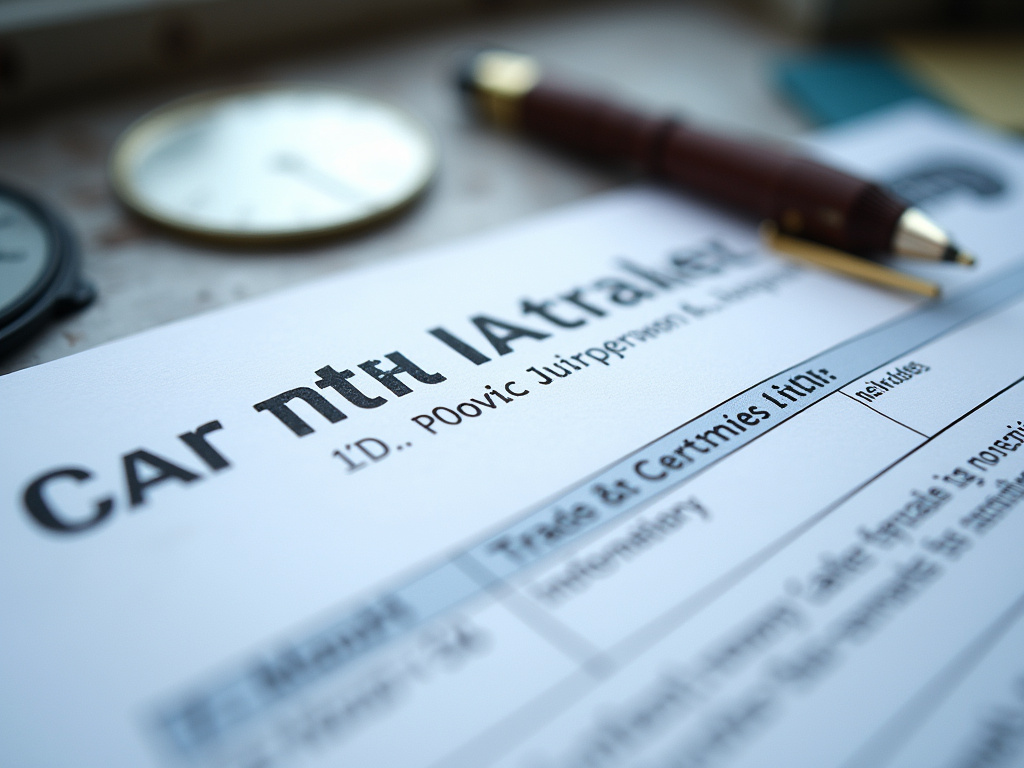 Car title document — title loans China Spring
