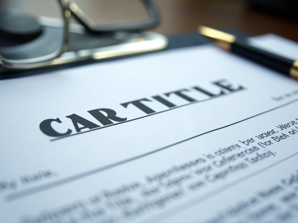 Car title document — title loans delaware