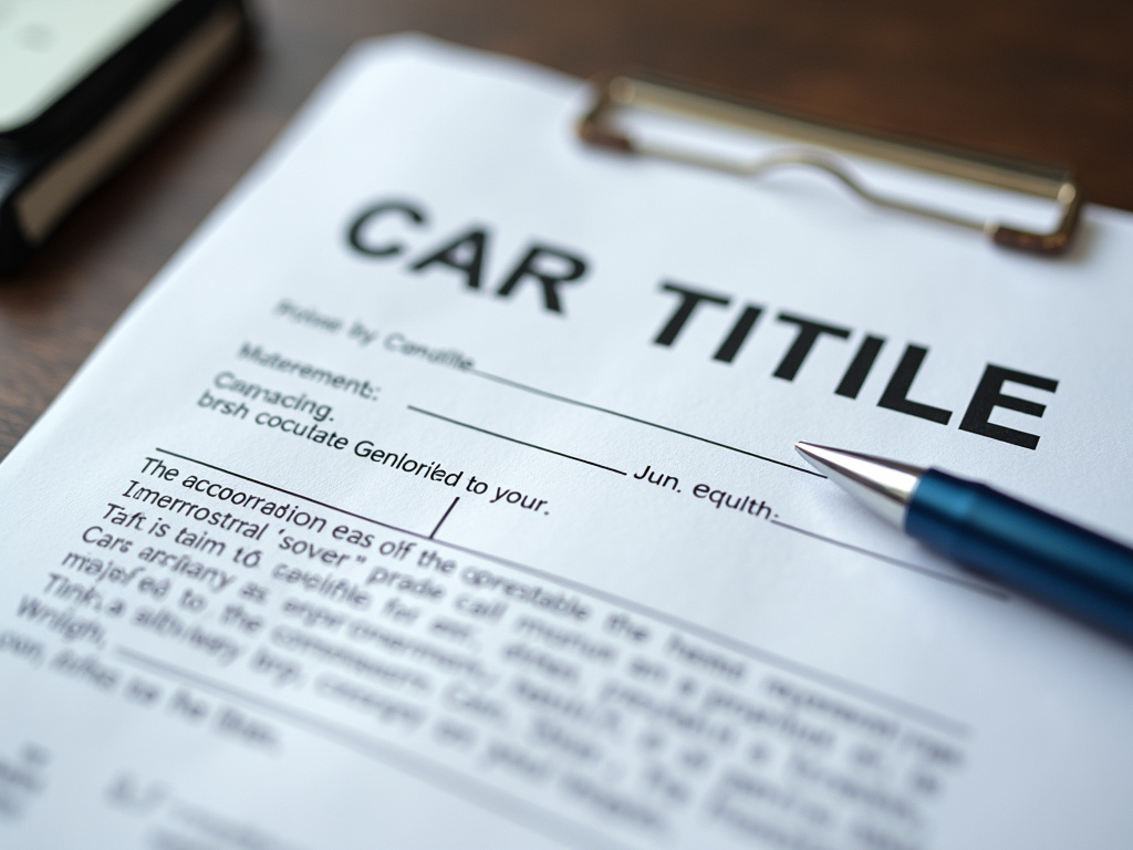 Car title document — title loans delaware
