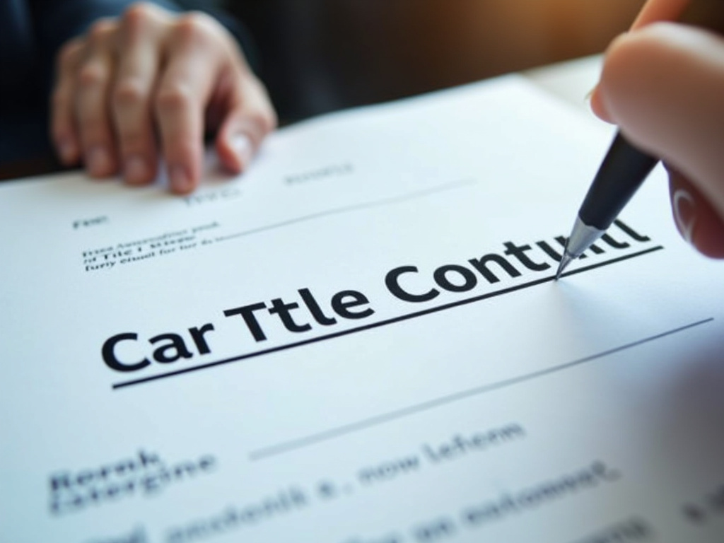 Car title document — title loans Hewitt