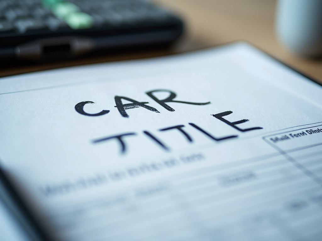Car title document — title loans Hewitt