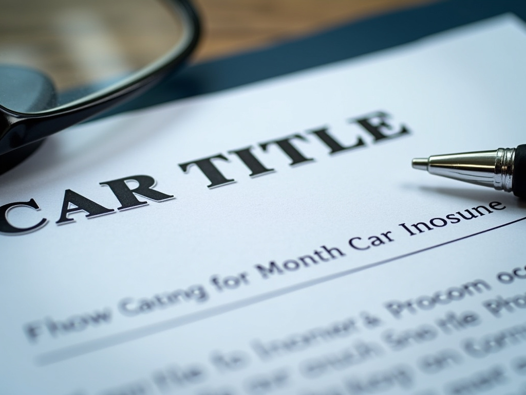 Car title document — title loans Hewitt
