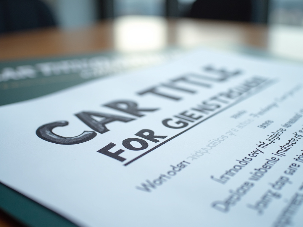 Car title document — title loans Hewitt