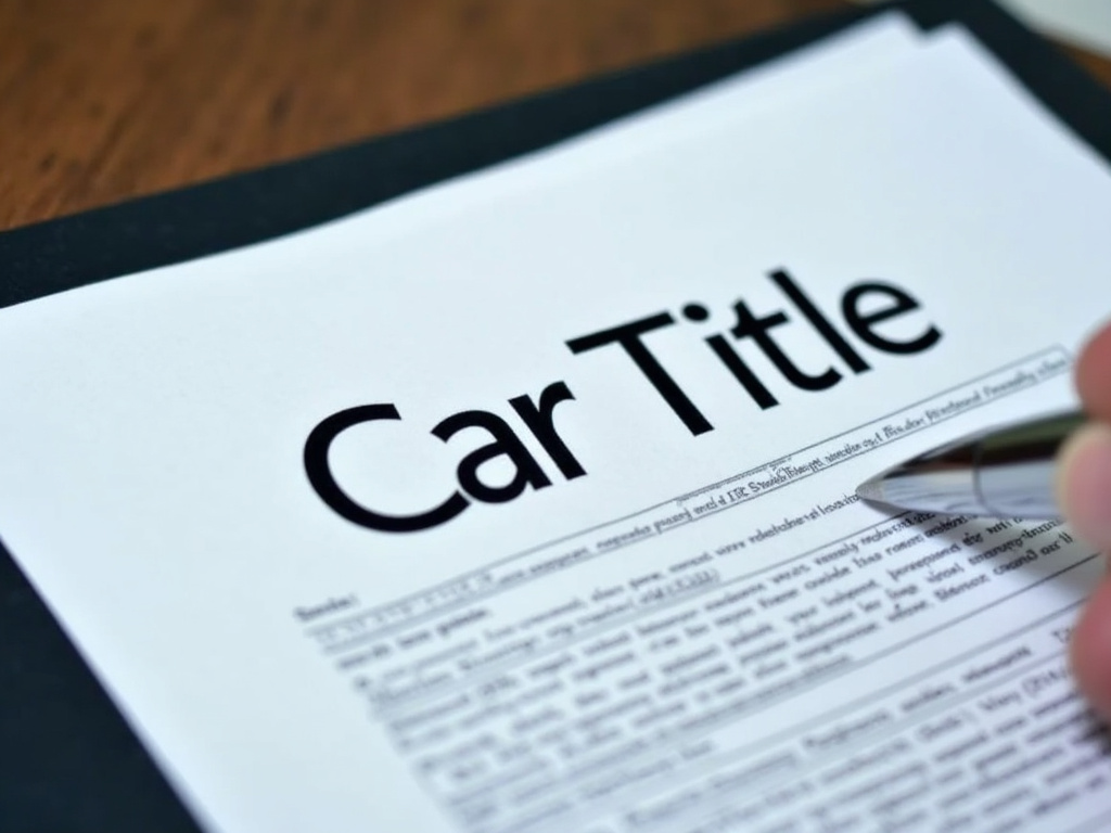 Car title document — title loans Hewitt