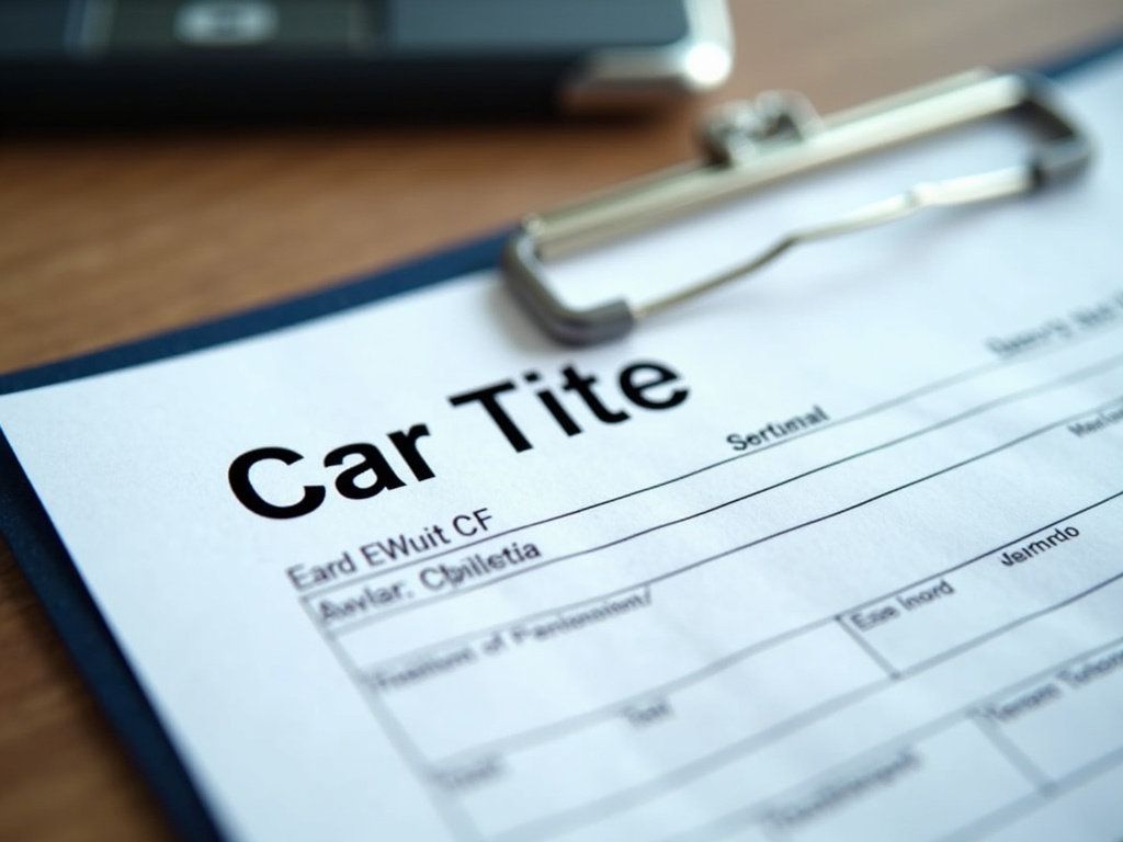 Car title document — title loans Hewitt