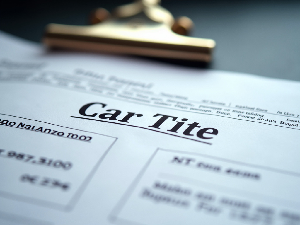Car title document — title loans Hewitt